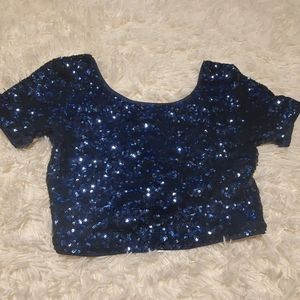 Sequin crop top